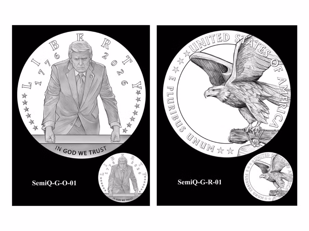 Moeda de Trump aprovada para as comemorações de 250 anos dos EUA